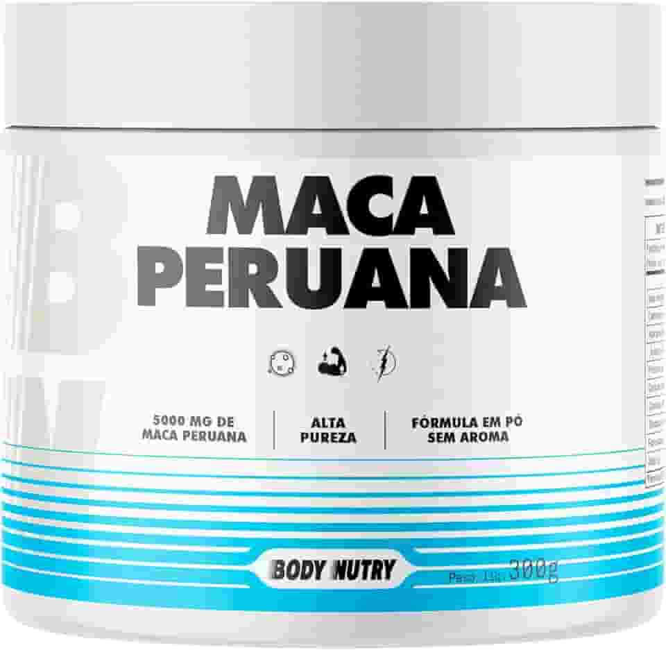 Maca Peruana em Pó Pote 5000mg Por Porção 100% Pura Premium Pure Importada Para Homens e Mulheres Rende 60 Porções | Energia Resistência Original - Body Nutry