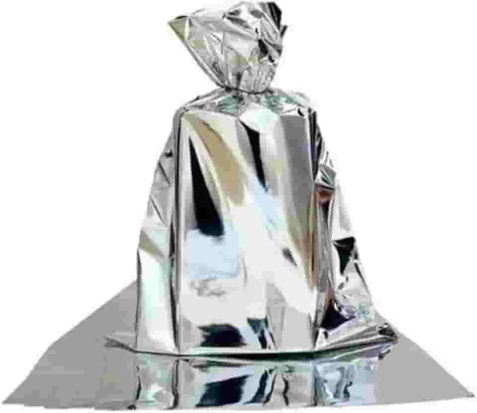 Sacos Metalicos para Presente, 25x37 cm, Embalagem com 50 Unidades