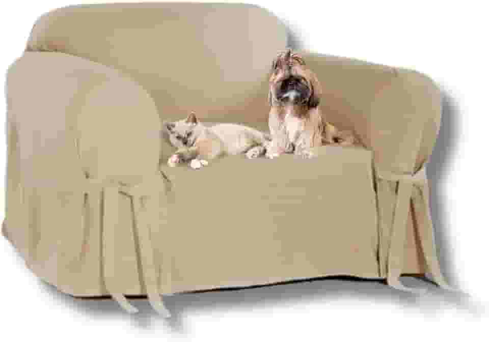 Capa para Sofá de 1 Lugar em Gorgurão Bege