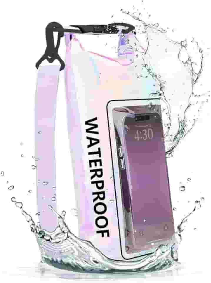 Saco Estanque Dobrável Impermeável com Alça Ajustável Prova D'Agua Mergulho Pescaria Saco Mochila 2 Litros (Colorido)