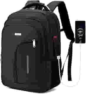 Mochila Masculina Executiva Grande Reforçada para Notebook Trabalho, Viagem e Escola Design Antifurto, Impermeável, com Cabo Reforçado, Saída USB e Fone, Conforto Segurança e Durabilidade, Unissex