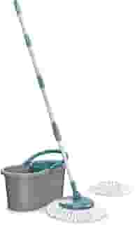 Mop FIT Giratório com 2 refis microfibra, balde com 8 litros, MOP5010, Flash Limp