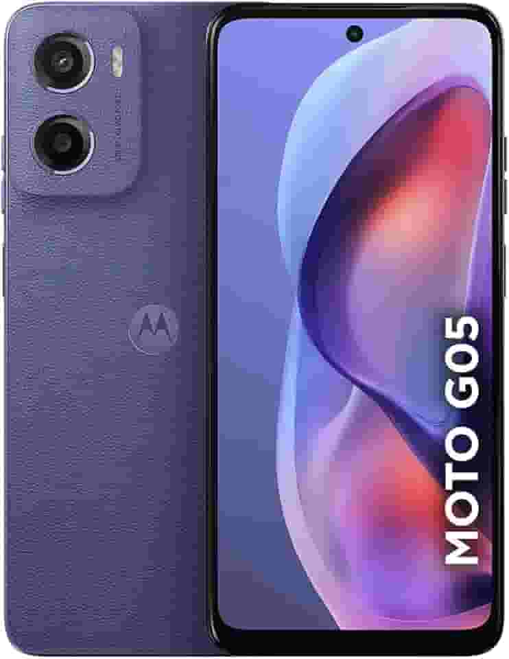 Smartphone Motorola Moto g05-128GB 12GB (4GB RAM + 8GB Ram Boost) e Camera 50MP com AI Bateria de 5200 mAh Tela 6.7' com Superbrilho - Violeta