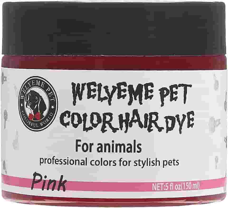 WELYEME Tintura de pelo de cachorro - permanente, profissional, cor rosa brilhante para cães e cavalos