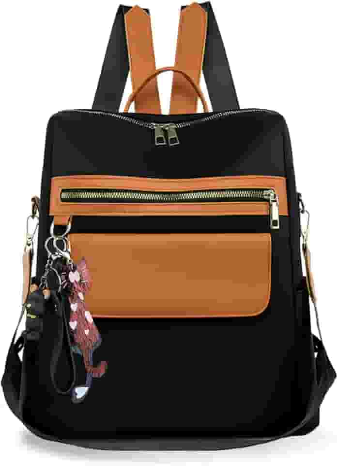 Mochila Feminina Impermeável Antifurto Universitária - Bolsa Grande com 6 Bolsos, Alça Ajustável e Design Moderno, Ideal para Trabalho, Faculdade e Viagens