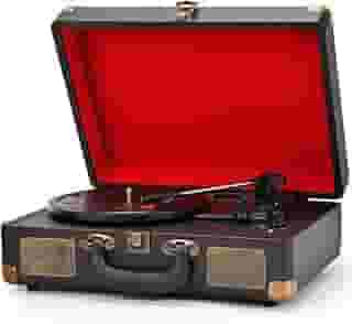 Toca Disco Vinil, Tocador de Vinil, Toca Disco, Equipado com Porta USB, Saída para Fones de Ouvido, com Função Alto-Falantes, Compatível com Discos de 7, 10 e 12 Polegadas