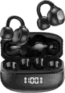 Fone de Ouvido Sem Fio Bluetooth para Corrida 40h de ReproduçãO Bluetooth 5.3 Fones de Ouvido Sem Fio com Clipe de Orelha Aberta com Design de Display Digital Inteligente para Esportes e ExercíCios