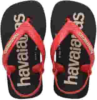 Chinelo Havaianas Baby Logomania - COR:Vermelho;TAMANHO:20