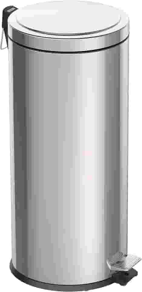 Tramontina Brazil 94538130 Lixeira com Pedal e Acabamento Polido e Balde Interno Removível, 30 L, Prata