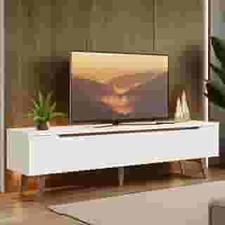 Rack para Tv até 75 Polegadas Madesa Brest 2 Portas 1 Gaveta Branco