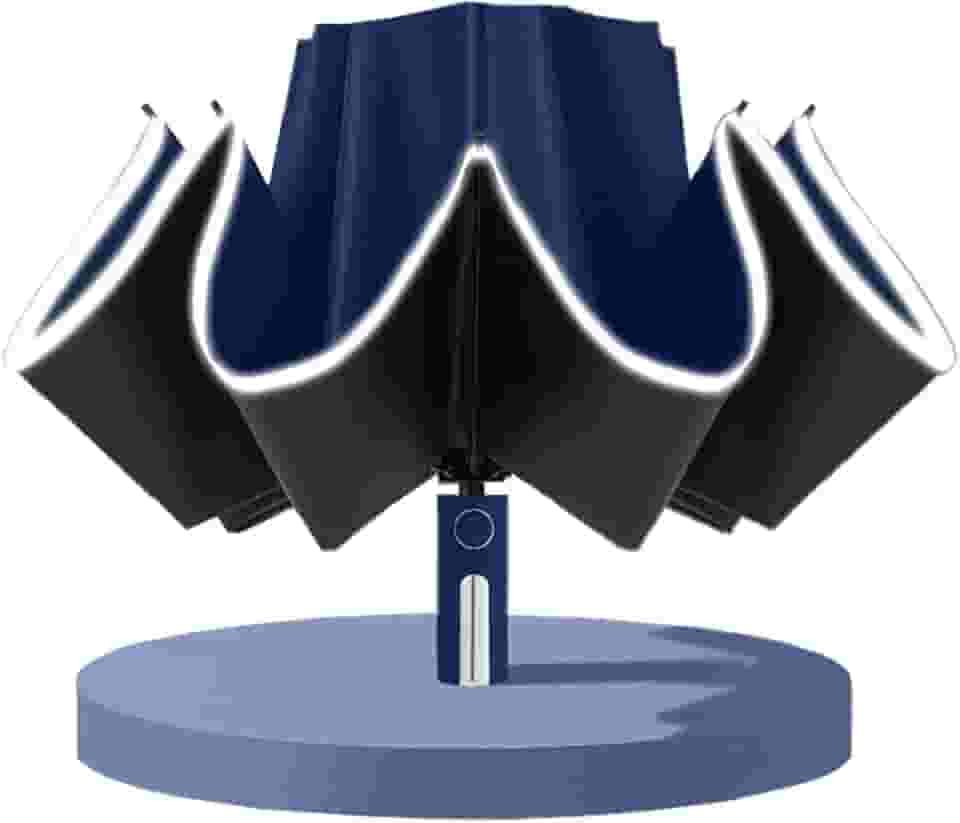 Guarda-chuva totalmente automático Guarda-chuva invertido Proteção solar e contra a chuva em vinil reforçado com 10 suportes