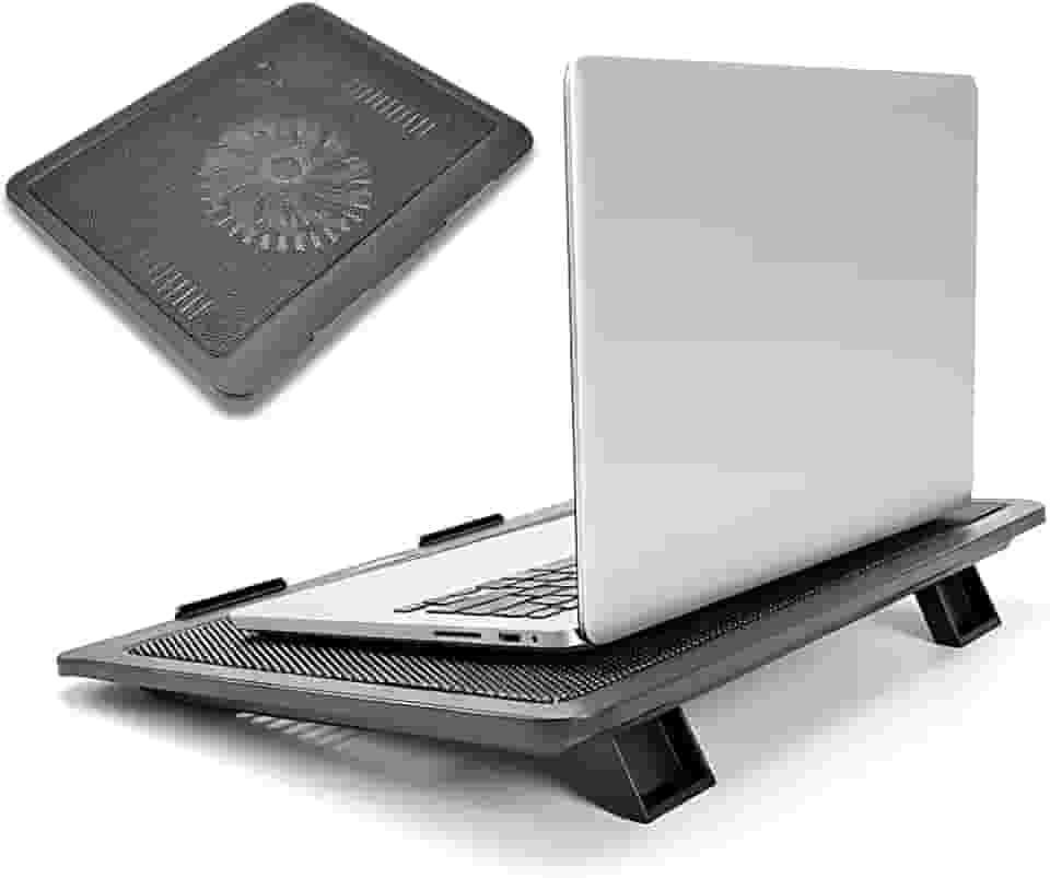 Suporte para Notebook com Cooler LED Silencioso Ajustável Ergonômico Base Refrigerada Portátil Universal Leve Resistência