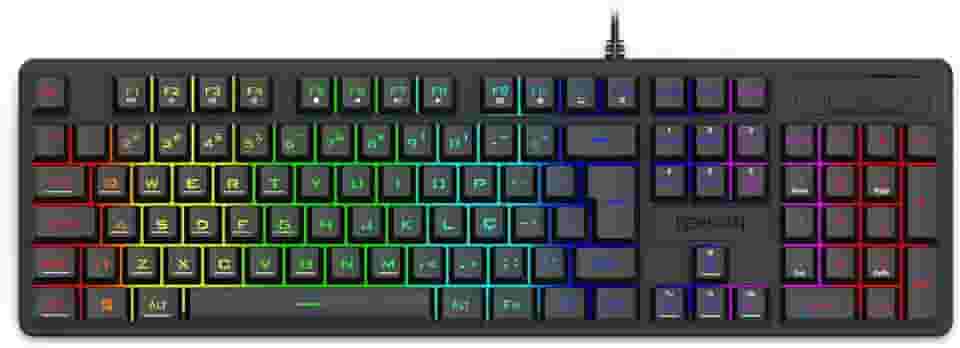 Teclado Membrana Gamer Redragon Netherbane Preto RGB K521-RGB