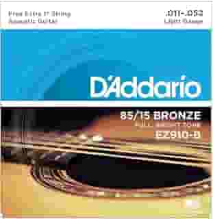 Encordoamento Para Violão Aço .011-.052 Com Corda Extra PL011 D'Addario Bronze 85/15 EZ910-B