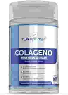 Colágeno PRO Skin & Hair Nutraprimer 60 Cápsulas de 500mg– Colágeno Hidrolisado com Ácido Hialurônico, Biotina, Q10, Zinco, Selênio e Ácido Fólico
