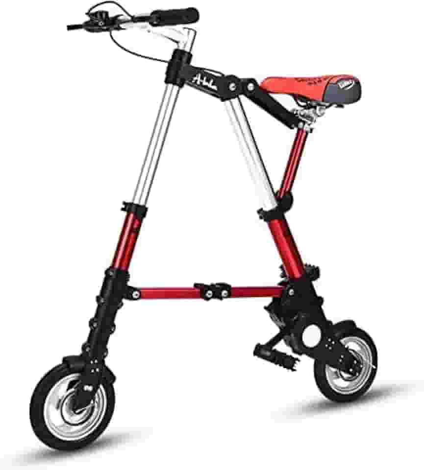 Mini Bicicleta Dobrável Portátil De 8 Polegadas Ultra Leve Para Adultos Estudantes Dobrável Para Esportes Ao Ar Livre Ciclismo Viagens Pendulares,Vermelho,Uptodate43