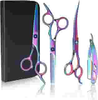 Namoat Tesoura Profissional Cabeleireiro, Tesoura De Cabelo, Tesoura De Cortar Cabelo, Kit Barbeiro Colorido