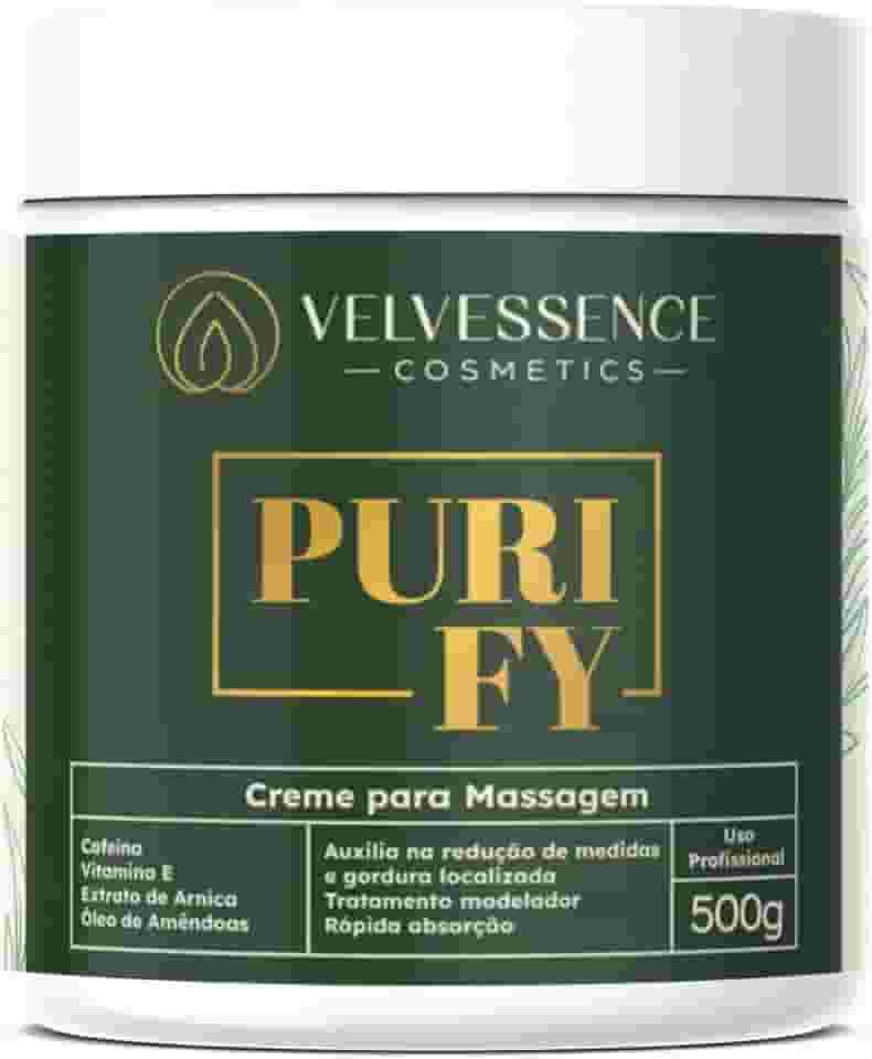Velvessence - Creme Redutor Para Massagem com Cafeína e Arnica – Efeito Firmador, Drenante e Tonificante Para Redução de Medidas e Alívio de Tensão Muscular – Uso Profissional e Doméstico