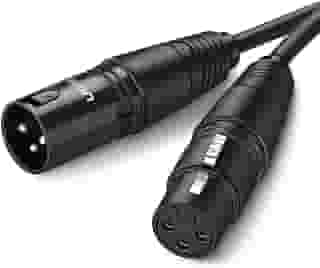 UGREEN Cabo XLR, microfone XLR macho para fêmea, cabo de extensão XLR, cabo extensor para sistema PA, gravador de estúdio, amplificador, mixer, sistema de alto-falantes ou gravação profissional (1M)