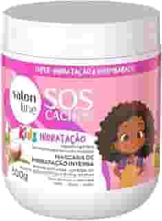 Salon Line, Máscara Capilar Infantil, SOS Cachos Kids, Super-Hidratação, Maciez e Controle de Volume, Vegana - Cabelos Ondulados, Cacheados e Crespos, 500 g