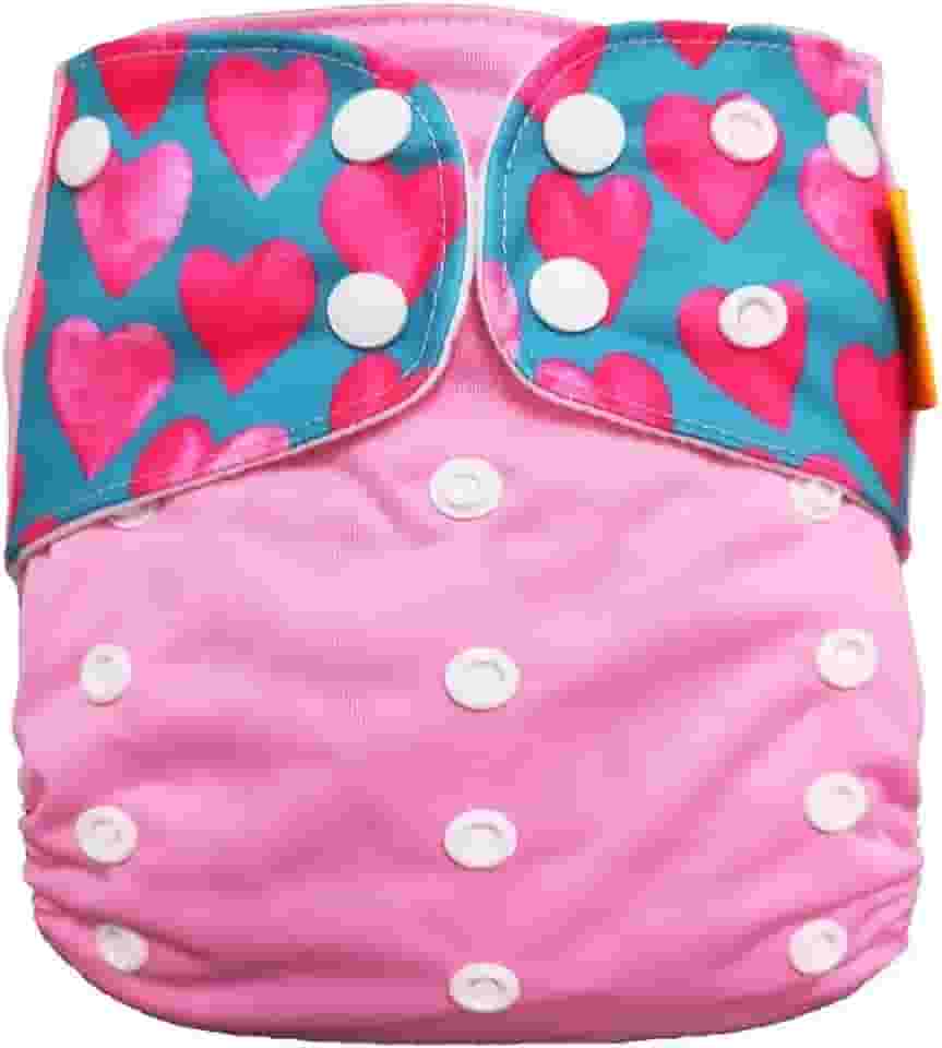 Fraldas Ecológicas Premium Reutilizáveis Bebê - 3kg a 15kg - Corações