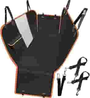 Capa Protetora Carro Pet Impermeável, Antiderrapante, Resistente ao Desgaste, Grande Capacidade 4 em 1 capa de Banco Traseiro de Carro para Cachorro Cachorro Gato Cor:laranja