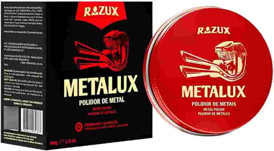 Produto Composto Polidor Para Dar Brilho No Escapamento Da Moto Metalux Razux 100G