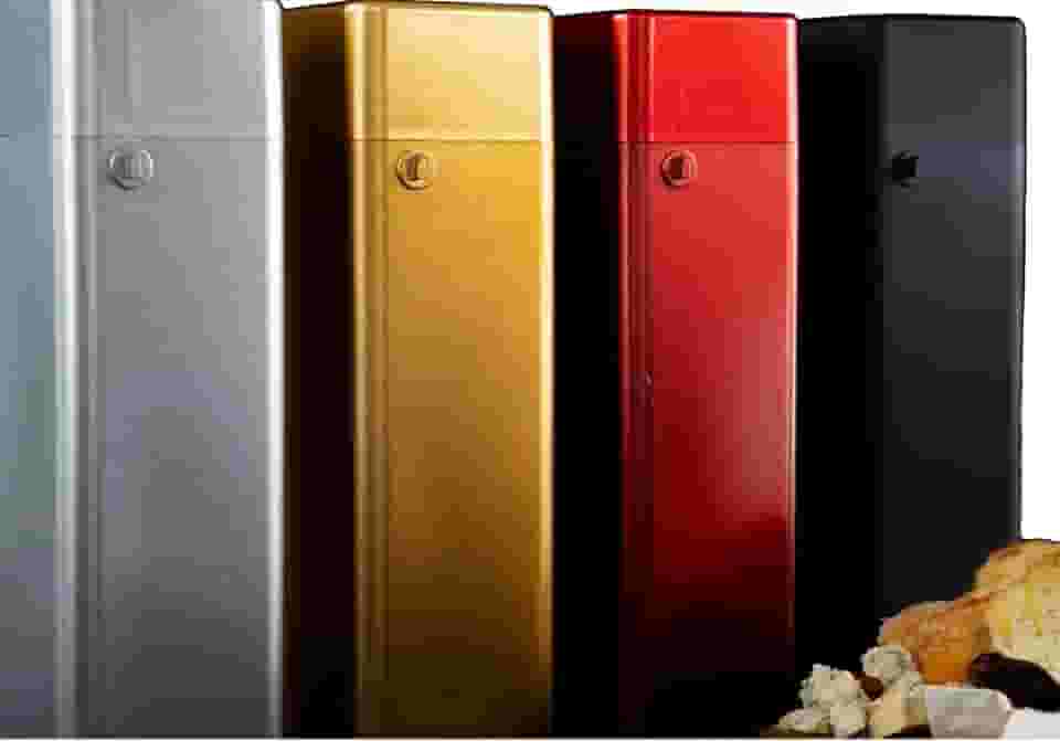 Porta Case De Vinho Espumante Para Presentear Embalagem Premium de Luxo C/Trava e Alça (PRATA BRILHANTE)