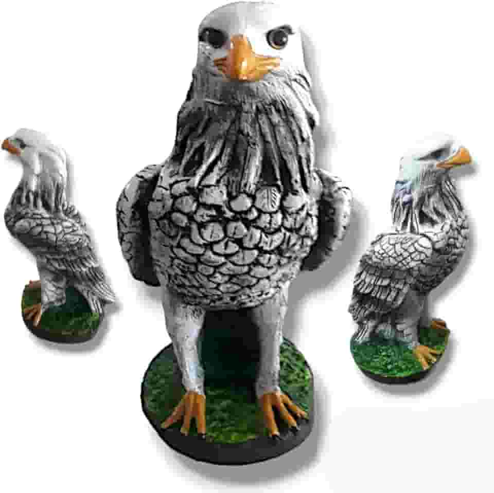 Genérico - Águia Gavião Espanta Pombos Passarinhos Jardim - Escultura Decorativa Resina - Original da Ave - 36x22Cm - 4Kg