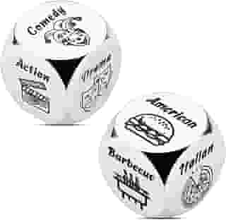 Presentes de aniversário de casamento para ele, namorado, namorada, marido, esposa, presente de aniversário, jantar, 2 peças, dados para homens e mulheres, noivado, presente de dia dos namorados