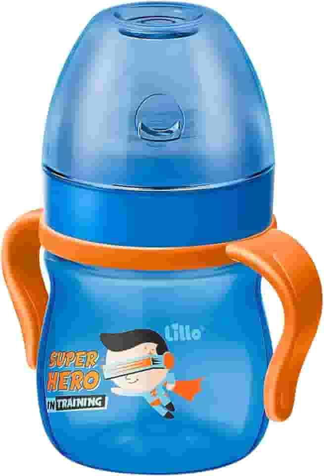 Lillo Caneca Aprendizado C/ Alça Evolution Bebedor SIL 150 ml - Menino, Lillo, Azul/Laranja