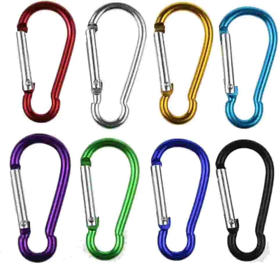 10pcs. Mini Mosquetão De Alumínio Cores P/Camping Chaveiro