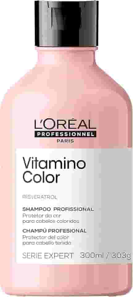 L'Oréal Professionnel Shampoo Vitamino Color, Protege e Preserva a Cor do Cabelo, Previne Danos, Adiciona Luminosidades aos Fios, 300ml