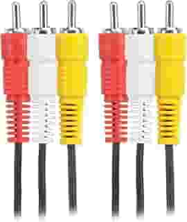 PIX Cabo RCA Níquel - 3 + 3 RCA - 1.8M - Primeira Linha