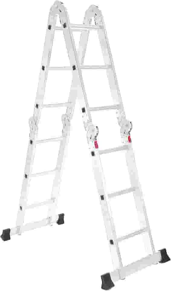 Escada Articulada Multifuncional 4x3 Alumínio 12 Degraus 3,32m Gardenlife