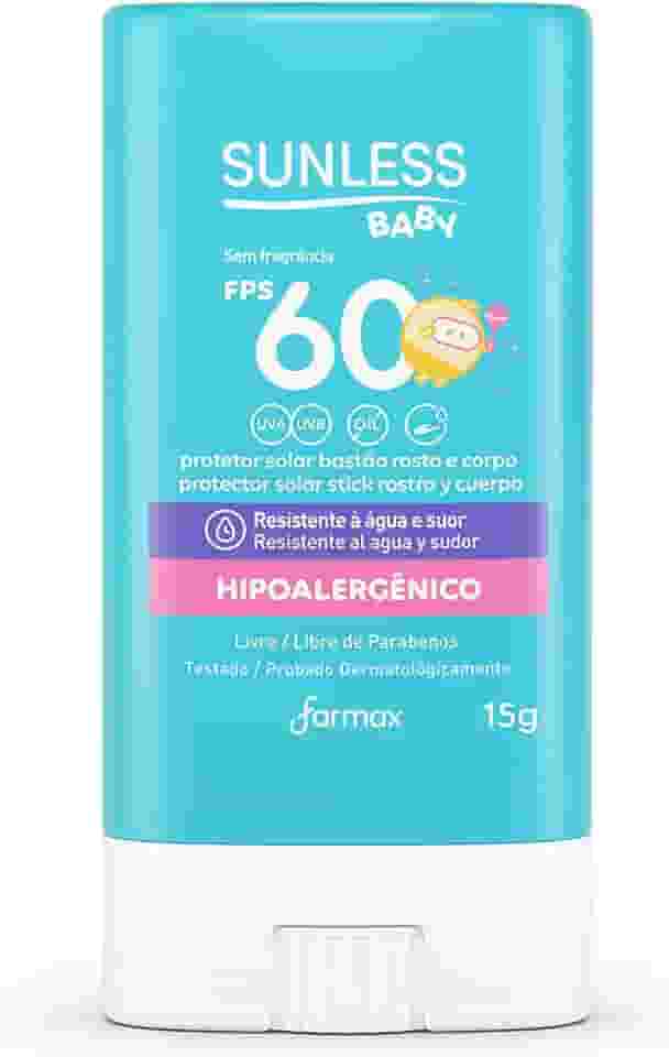 Sunless Protetor Solar Baby Bastão Fps60 Sunless 15G