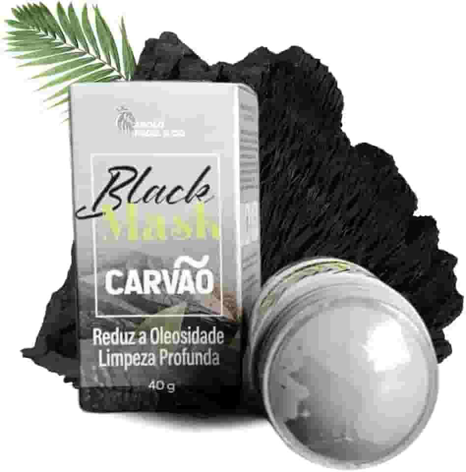 Máscara Facial Antiacne para Cravos e Espinhas 40G - Carvão Ativado Em Bastão fácil de aplicar, não escorre