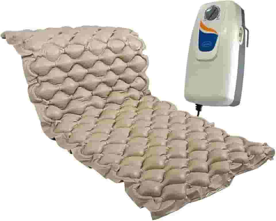 Colchão De Ar Hospitalar Pneumatico Caixa de Ovo Tratamento e Prevenção Anti Escaras até 135kg com Botão de Intensidade da Pressão Com Motor Compressor 127V