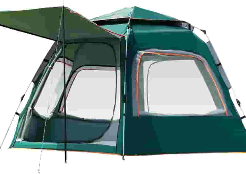 Barraca de Camping 6-8 Person Tenda de Acampamento Pop-up Automática com 2 Portas e 4 Janelas