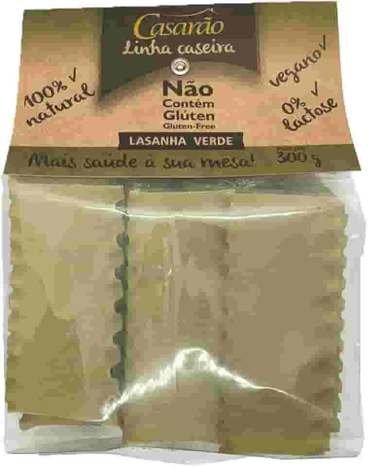 Massa Caseira para Lasanha Verde Sem Glúten Casarão 300g