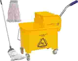 Balde Carrinho De Limpeza Com Espremedor 20l Doblô Kit Básico Com Esfregão Perfect Pro Condor