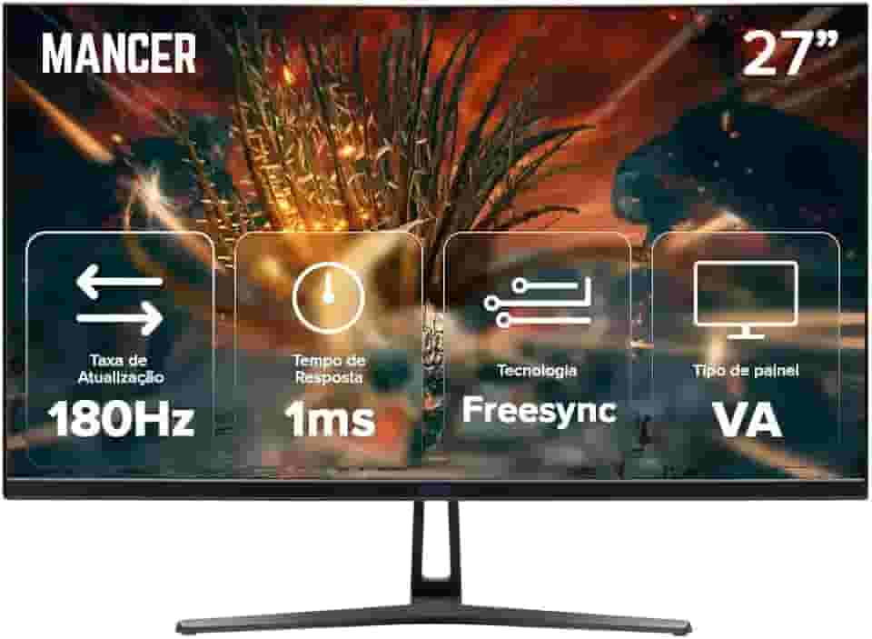 Monitor Gamer Curvo Mancer Valak VX3 27″ | QHD | 180 Hz | VA | FreeSync | HDMI/DP | MCR-VLKVX3-BL01