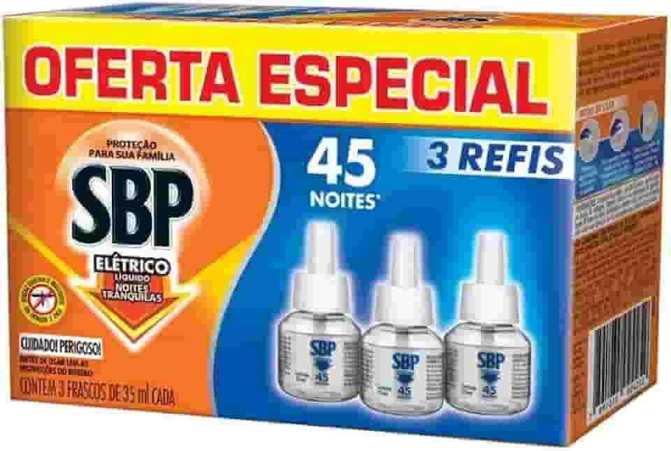 Repelente Líquido Elétrico SBP Refil - Caixa c/ 3 Unidades 32,9ml cada
