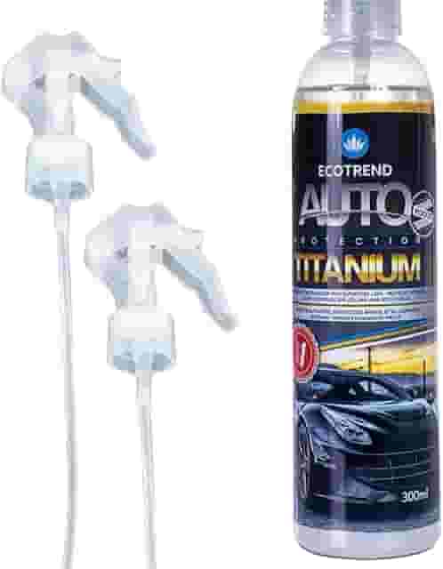 Ecotrend Cristalizador Automotivo Titanium 300 ml Fabricado nos Estados Unidos Cera Líquida Proteção Contra Raios UV Cristalização de Pintura Brilho Intenso Nanotecnologia Blueteck Alta Performance