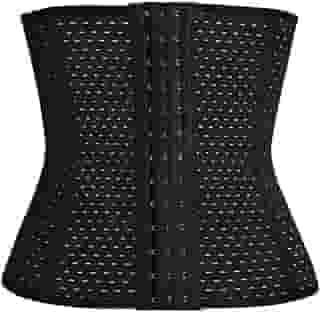 Cinta Modeladora Elástica de Compressão Abdominal Feminina ajustável - Cor Preta - PREMIUM DUPIN (XL)