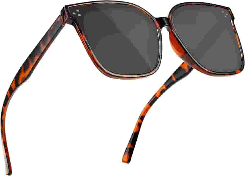 Óculos de Sol Polarizado Retrô Unissex Quadrado - Armação Oversized Ultraconfortável, Proteção UV400, Ideal para Dirigir e Viagens ao Ar Livre