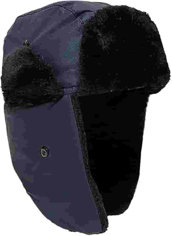 Touca Ushanka Russa Azul Gorro Termico Chapka Balaclava Frio Inverno Neve Forrada