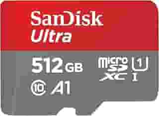 SanDisk Cartão de memória ultra microSDXC UHS-I de 512 GB com adaptador - até 150 MB/s, C10, U1, Full HD, A1, cartão MicroSD - SDSQUAC-512G-GN6MA [Nova versão]
