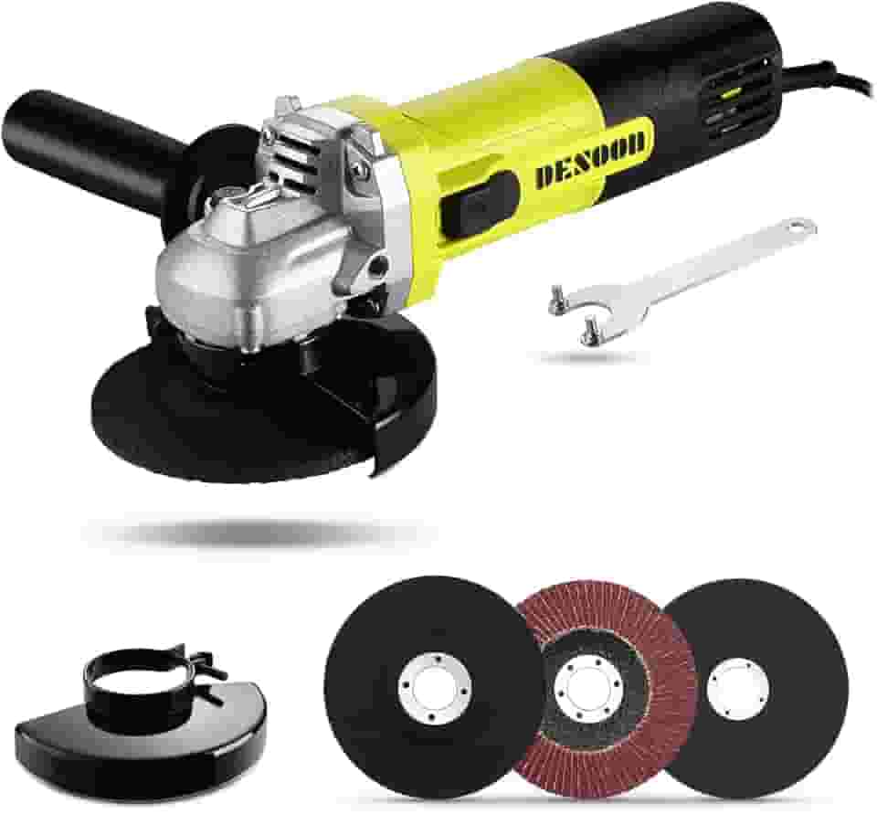 DESOON Esmerilhadeira Angular 750W 127V – Lixadeira Elétrica 115mm Profissional, 12000RPM, Ferramenta de Corte e Desbaste para Metal, Concreto e Madeira
