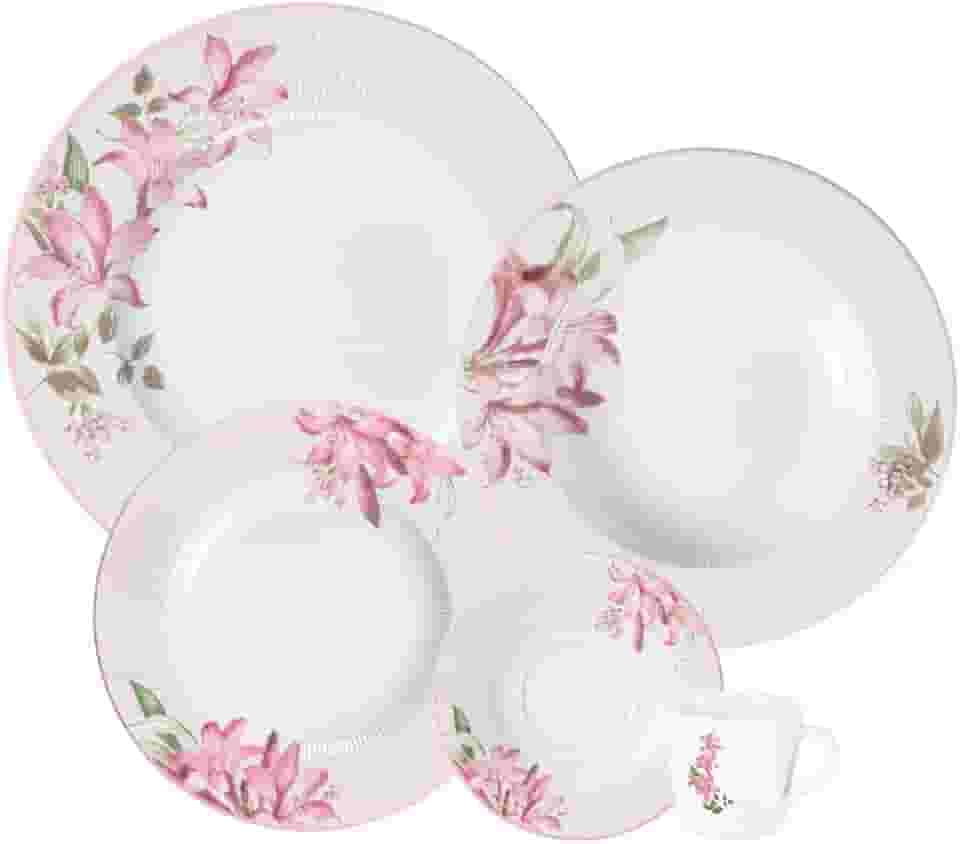 Aparelho de Jantar Tramontina Poème em Porcelana Decorada 20 Peças